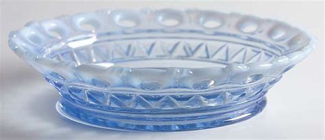 Laced Edge Blue Opalescent Katy Small Fruitdessert Bowl By Imperial