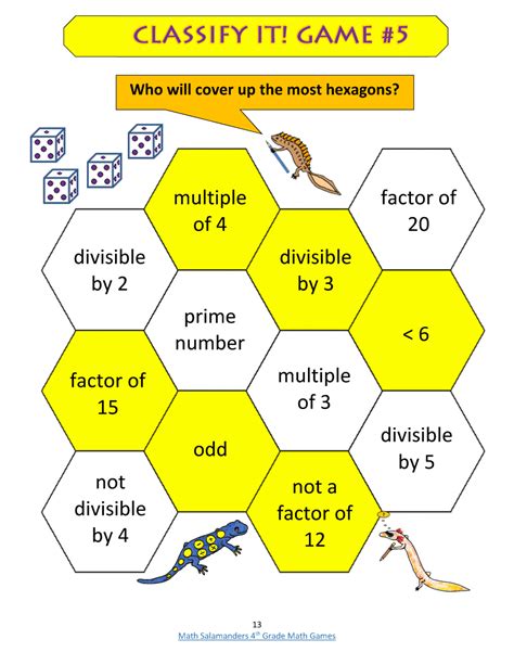 Addition, geometry, ratios, subtraction, division, multiplication. Math Games Worksheets