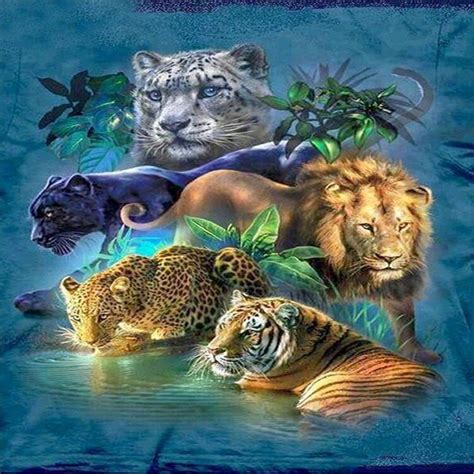 In cross stitch charts, you (usually) work from a symbolic chart, and stitch a cross of a suitable color onto an even weave fabric. Home decor DIY 5D Diamond Painting Animal Leopard Lion ...