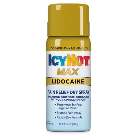Icy Hot Max Strength Pain Relief Spray With Lidocaine Plus Menthol 4