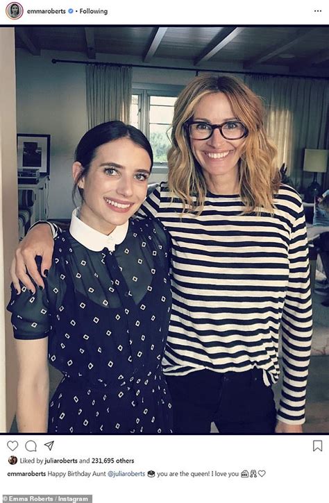 julia roberts sends birthday wishes to famous niece emma roberts as she turns 29 daily mail online