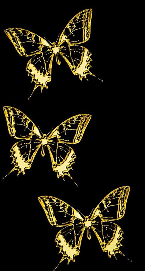 Golden Butterflies Butterfly Wallpaper Bling Wallpaper Butterfly Bling