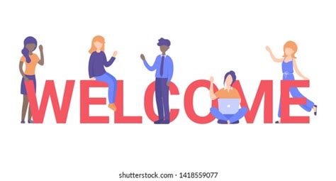 Concept New Team Member Welcome Word Stock Vector Royalty Free