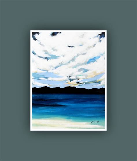 Original Abstract Seascape Paintingacrylic Painting On Art Paperif You