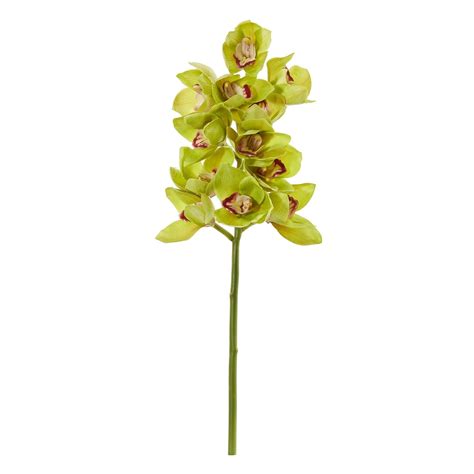 23” Cymbidium Orchid Artificial Flower Set Of 3 Nearly Natural