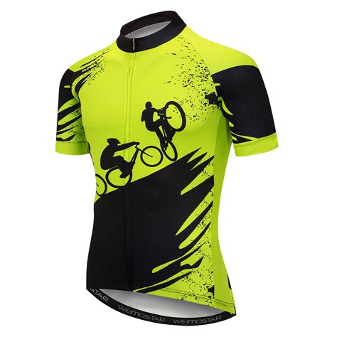 Mens Reflective Cycling Jersey Top Short Sleeve Bike Bicycle Coolmax