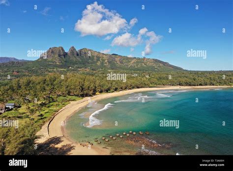 Anahola Beach Kauai Hawaii Usa Stock Photo Alamy