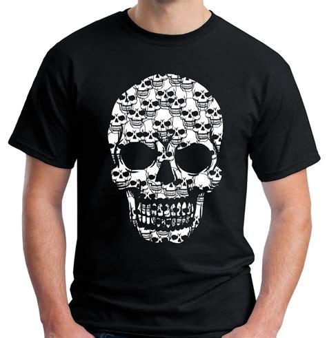 2017 Fashion New Mens Skull Of Skulls T Shirt Pirate Horror Evil Biker Custom Print Casual O