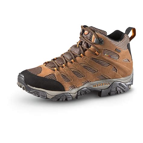 Merrell Mens Waterproof Moab Mid Hiking Shoes Earth 192504 Hiking