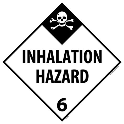 Inhalation Hazard 6 Dot Placard Sign DL135R