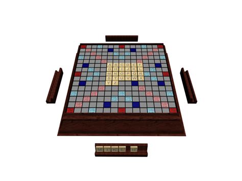 Scrabble Board & Pieces - 3D Model - ShareCG