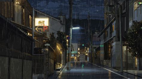 Anime City Rain Background  Rainy City Anime Wallpapers Top Free