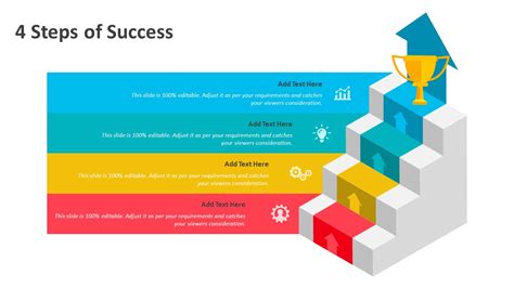 4 Steps Of Success Powerpoint Template Ppt Templates
