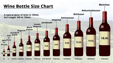 Wine Bottle Sizes And Different Types By Name And Amount Of Glasses
