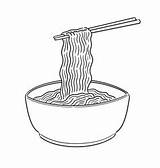 Noodle Noodles Vector Template Coloring Instant Clip Fotosearch sketch template