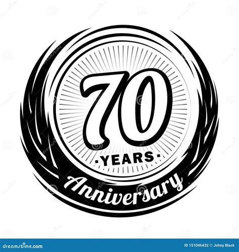 70 Year Anniversary Elegant Anniversary Design 70th Logo Stock