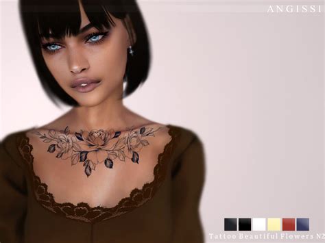 6 Colors Found In Tsr Category Sims 4 Female Tattoos Sims 4