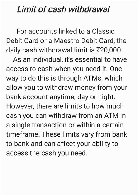 Limit of withdrawal - Bachelor of commerce (bcom) - Studocu