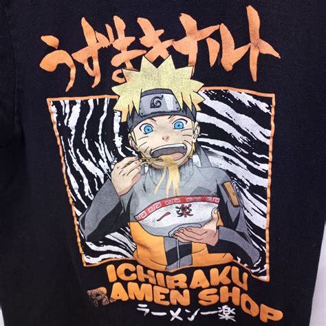 Vintage Naruto Ichiraku Ramen Shop Big Image T Shirt Gem