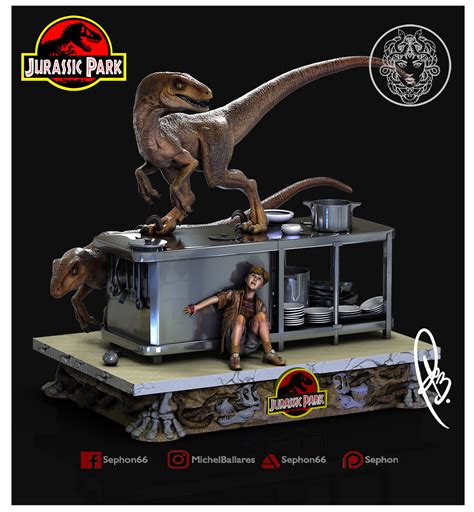 Artstation Jurassic Park Scene Kitchen By Creative Geek Mb
