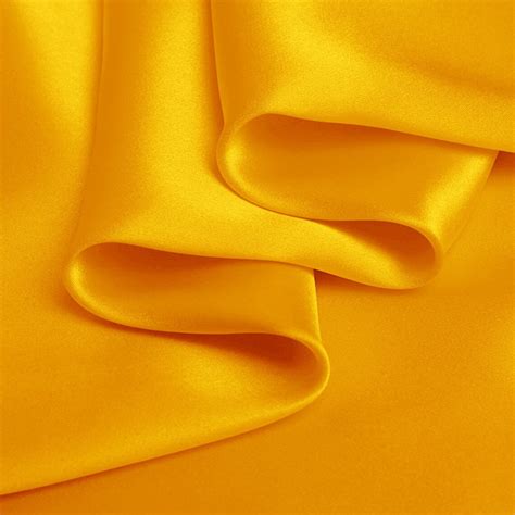 Bright Golden Yellow 19mm Silk Satin Fabric For Dress Shirts Etsy
