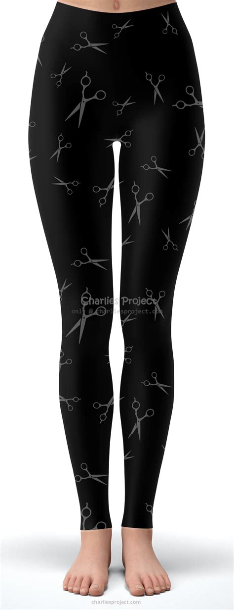 Scissors Charlies Project Leggings For A Cause Cosmetology School Outfits Salon Wear