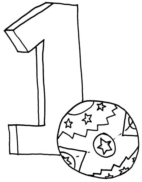 1 One Number One Coloring Pages For Kids