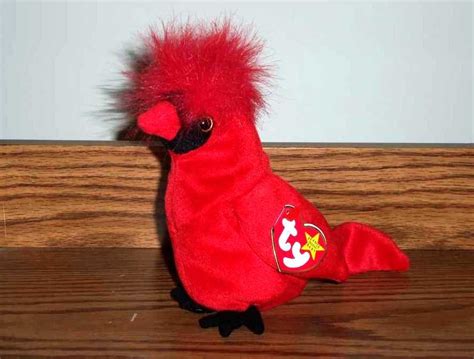 Ty Beanie Babies Mac The Cardinal Ex With Tag