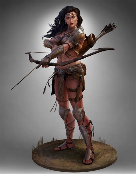 Amazon Concept Archer Barbarian Girl Justine Cruz On Artstation At