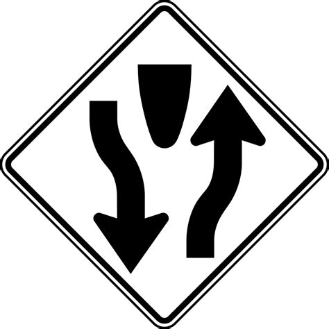 Divided Highway Black And White Clipart Etc