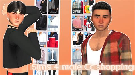 Sims 4 Cc Shopping Haul🛒🛍️male 100cc Links In The Comments Youtube