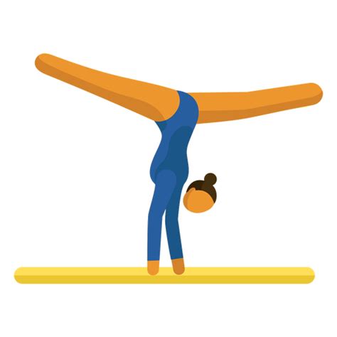 Olympic Sport Pictogram Gymnastics Beam Flat Transparent Png Svg Vector