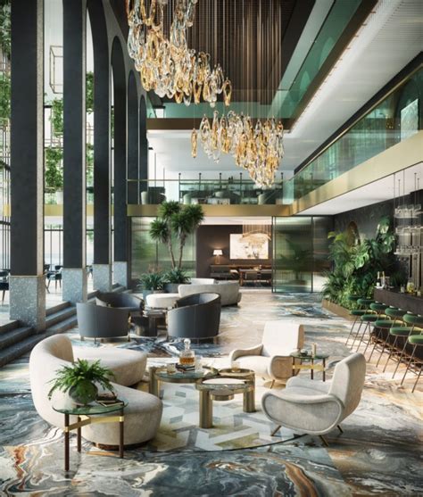 Hotel Lobby Design With A Mid Century Modern Touch