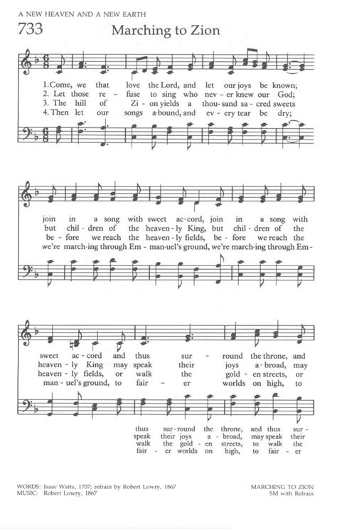 The United Methodist Hymnal 733 Come We That Love The Lord Hymnary