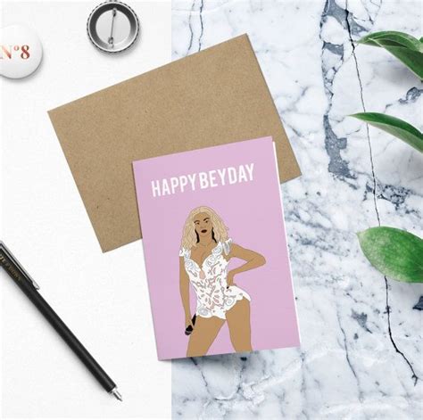 Beyonce Happy Beyday Birthday Card Funny Birthday Card Funny Birthday