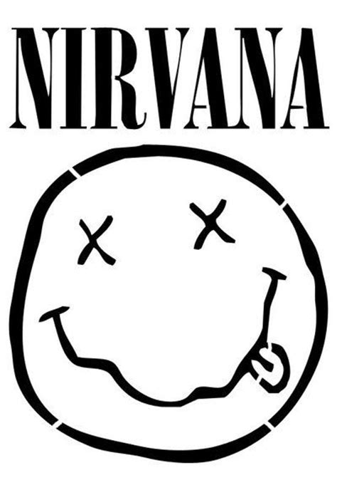 Stencil De Nirvana O Kurt Artstencil Rock Band Logos Band Logos