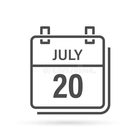 July 20 Day Calendar Stock Illustrations 206 July 20 Day Calendar