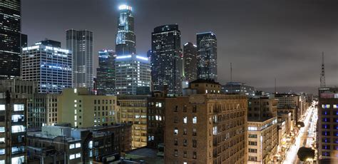 Downtown Los Angeles On A Rainy Night