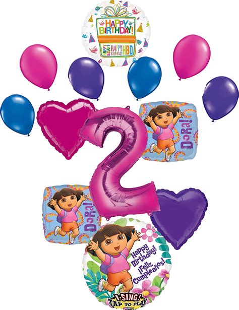 Buy Dora The Explorer Party Supplies 2nd Birthday Balloon Bouquet
