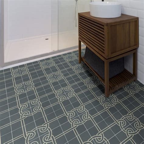 Capietra Cement Encaustic Knot Pattern Tile Flooring From Period