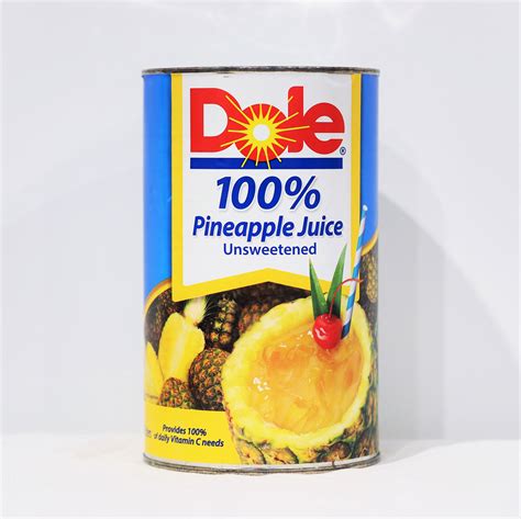 Dole 100 Pineapple Juice Unsweetened In Can Manila Grocers