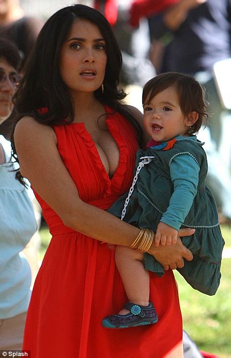 Celebrity babies, salma hayek, salma hayek pinault, valentina pinault. Salma Hayek nearly bursts out of her hard-working dress ...