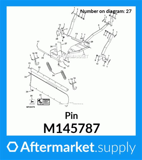 M145787 Pin Fits John Deere Aftermarketsupply