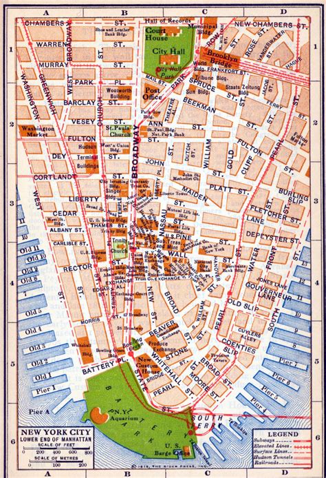 Map Of Lower End Manhattan Map New York City New York United States