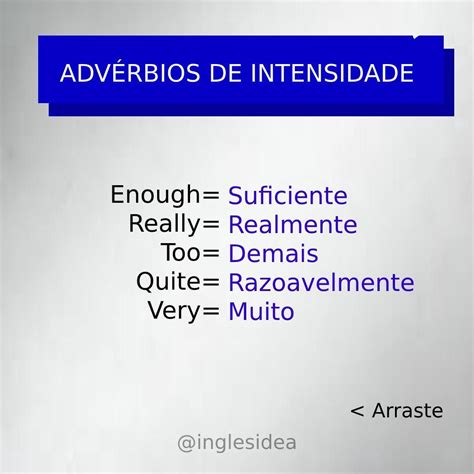 Adverbios De Intensidade Em Ingles