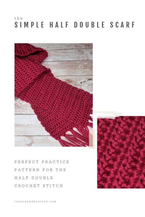 Simple Half Double Crochet Scarf Looped And Knotted