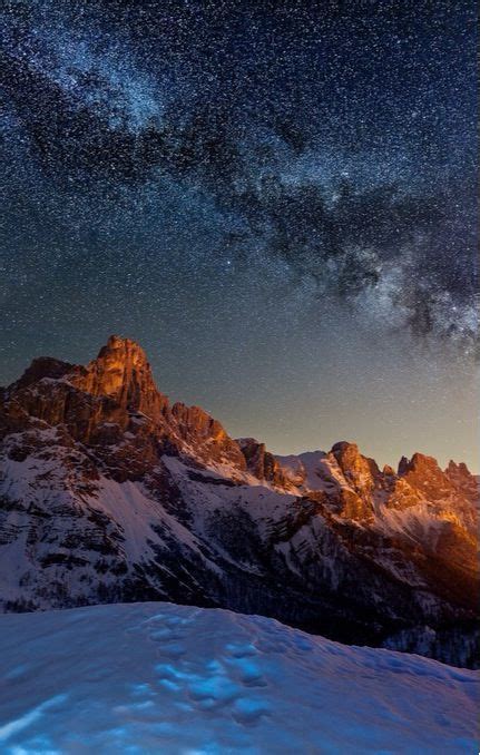 Milky Way Dolomites Italy Sterrenhemel Cloud Aarde