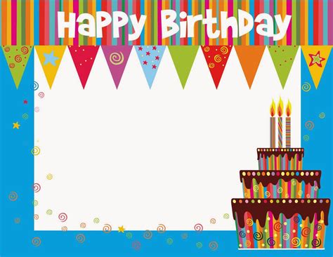 Free Birthday Card Templates Templatelab Paper Party Supplies