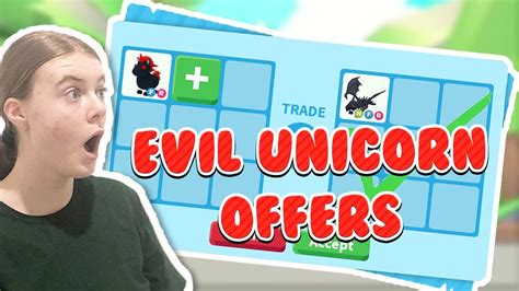 Adopt Me Evil Unicorn Offers Should I Accept Evil Unicorn Worth In Roblox Adopt Me 2022 Youtube