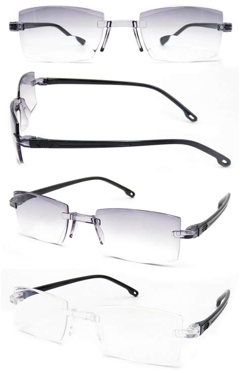 Wholesale Cheap Fashion Rimless Reading Glasses Pc Material Reading Glasses China Rimless